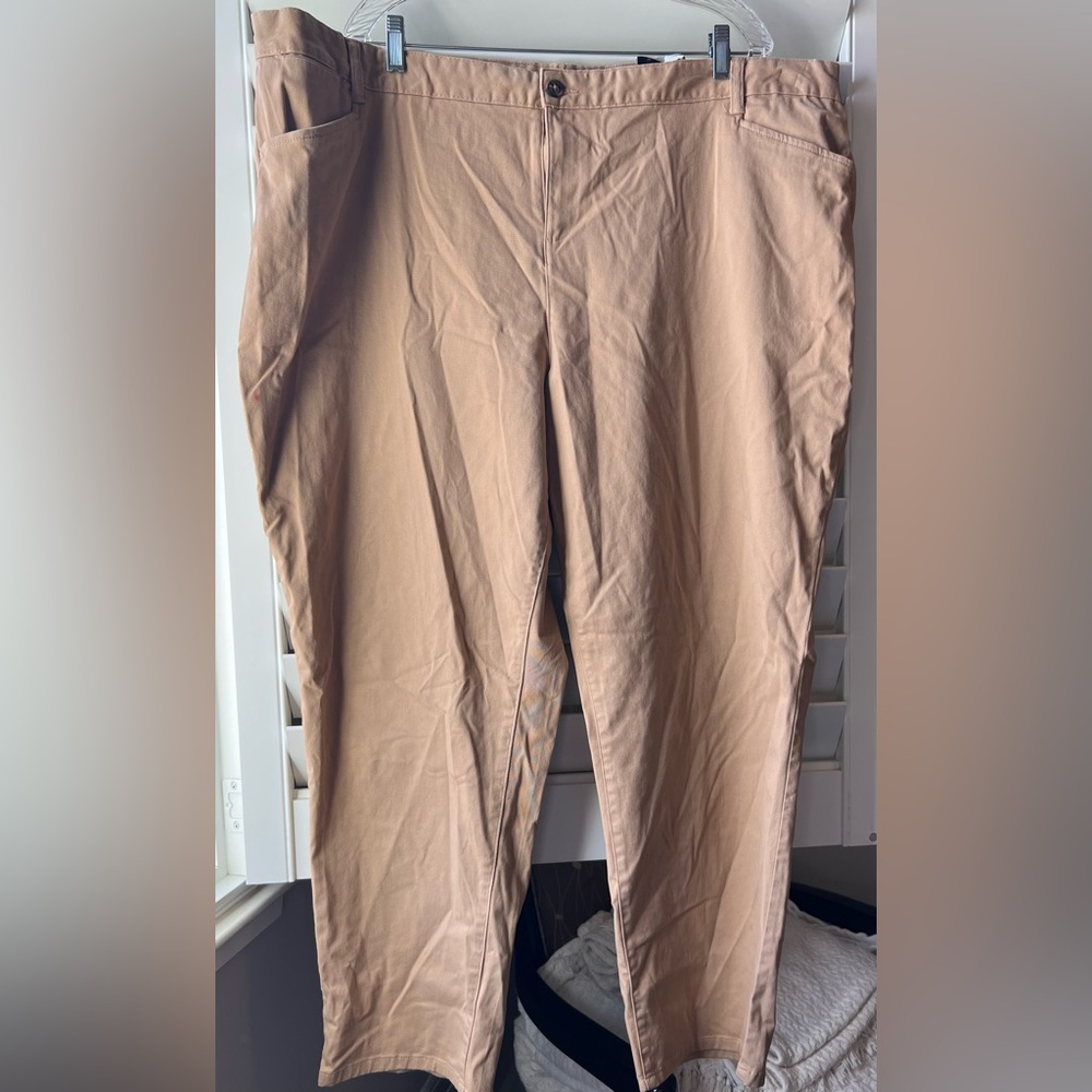 Basic Editions - Size 26 - NWT - Tan Pants - Extra Buttons - Pockets